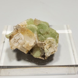 Calcite and Prehnite Crystals