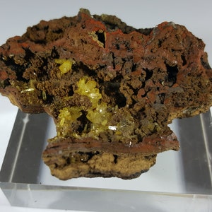 Adamite Crystals on Matrix from Mexico