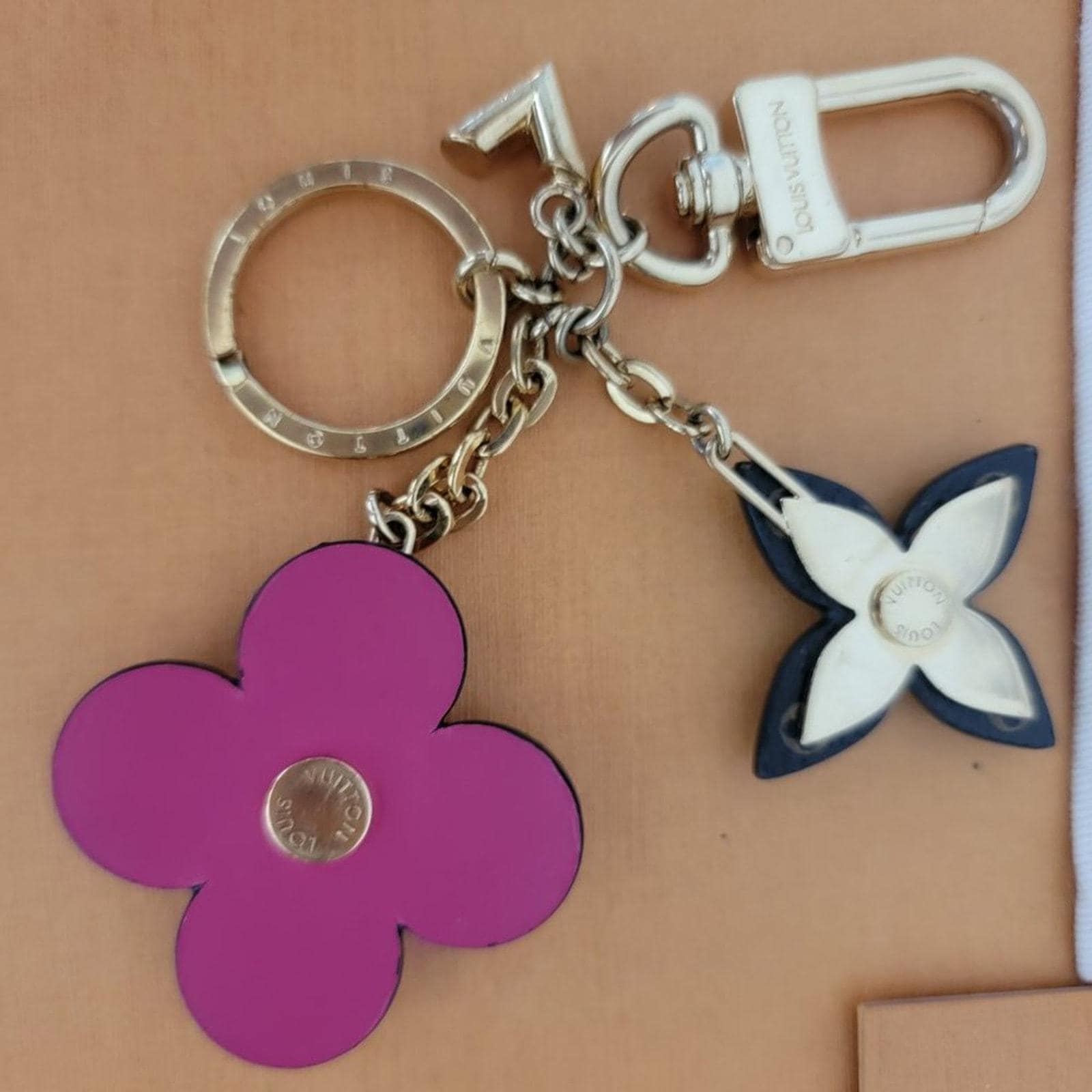 Louis Vuitton Blooming Flower Charm Keyring OB0169 - Etsy