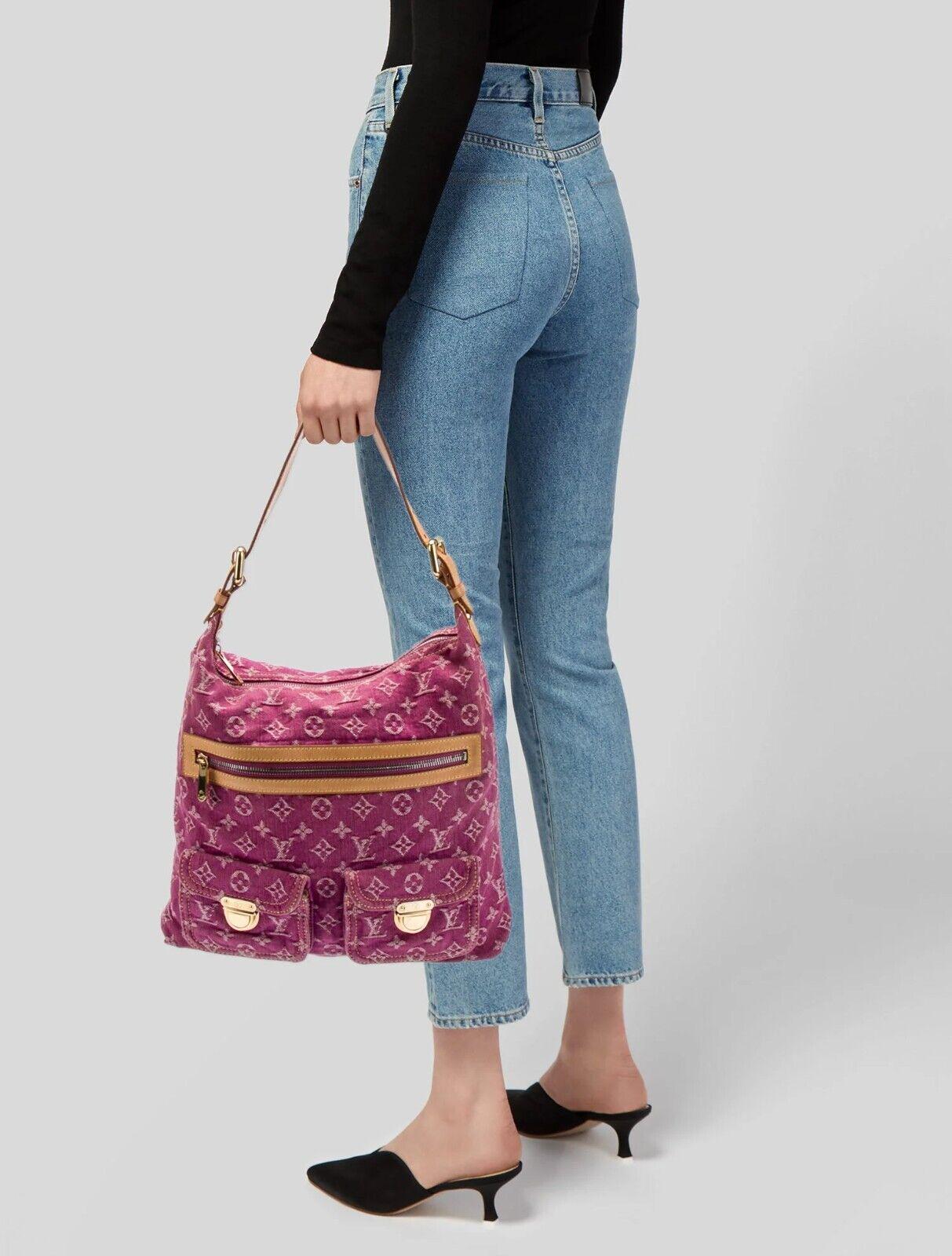 Louis Vuitton Baggy Shoulder Bag Pink Fuchsia Denim SD0036 - Etsy