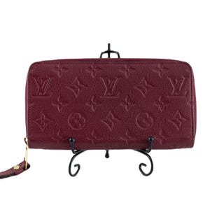 Cartera LOUIS VUITTON Zippy Monogram Empreinte Cuero Burdeos SP4136