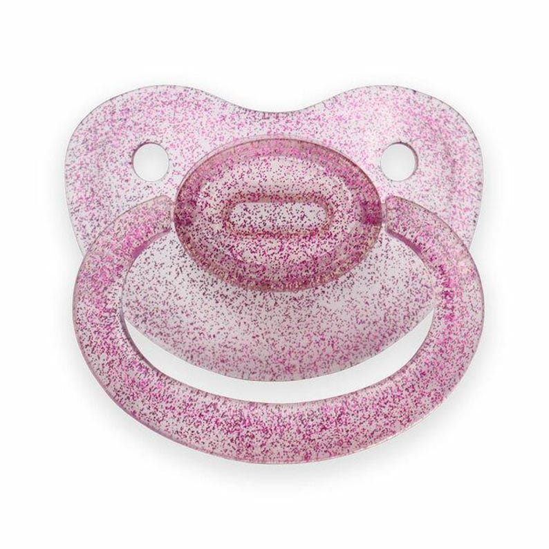 ABDL Adult Pacifier Nuk6 sparkly and transparent colors image 1