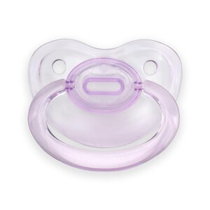 ABDL Adult Pacifier Nuk6 sparkly and transparent colors Transparent Purple