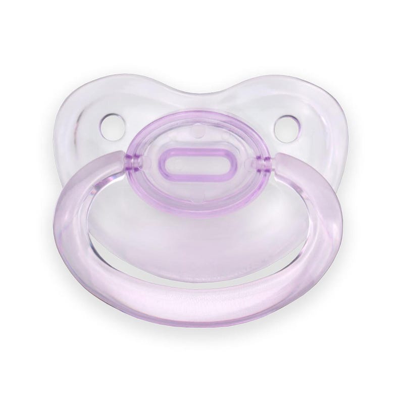 ABDL Adult Pacifier Nuk6 sparkly and transparent colors Transparent Purple