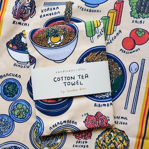 Korean Foods Tea Towel