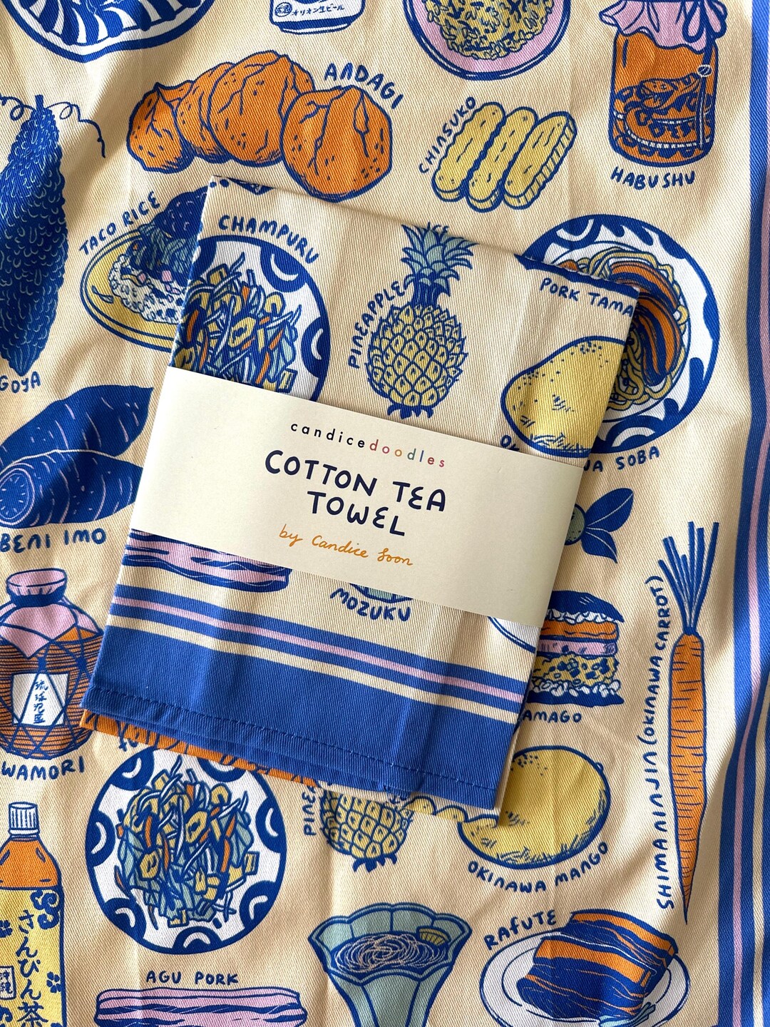 Natural Linen Tea Towel - Kiama Swimmers main image 0