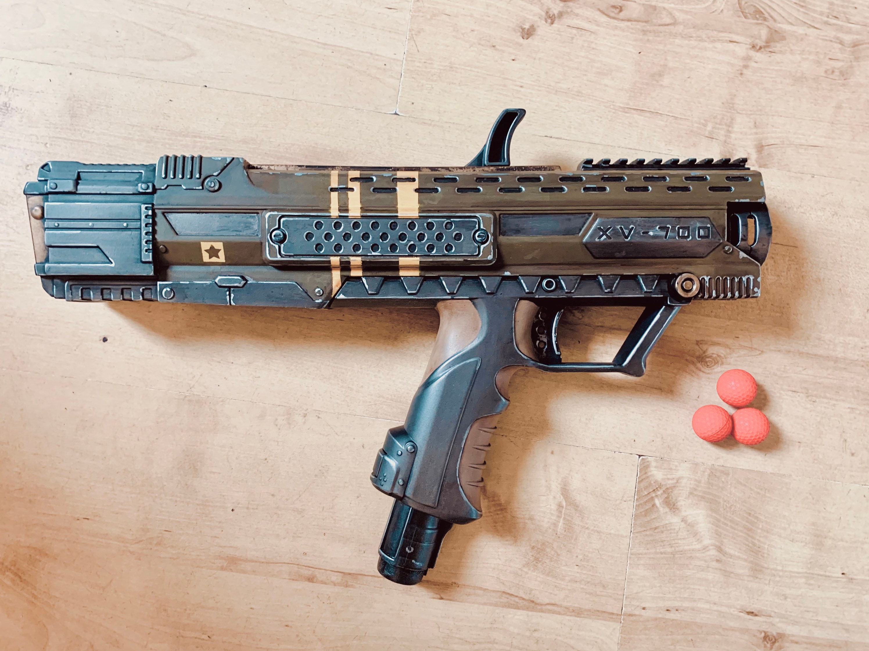 Military Apollo XV700 SMG Style Custom Painted Toy Nerf Gun for Cosplay Fancy Dress Film Prop Nerf Battles Etsy Canada