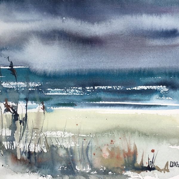 Hand Painted Beach Etsy