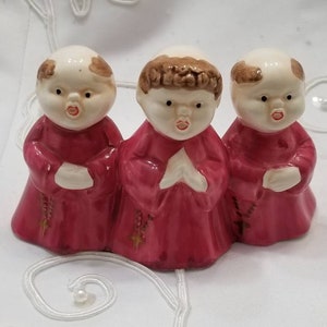 Dept. 56 &quot;Praying Monks&quot; Original Snow Village Vintage