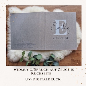 Widmung/ Spruch Zeugnis Rückseite / ZM-027