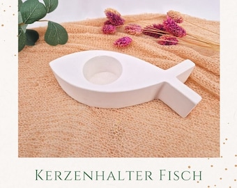 Kerzenhalter Fisch für Kommunionkerzen