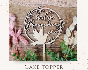 Personalized cake topper for communion