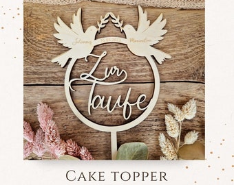 Doppelte Taufe Cake Topper personalisiert