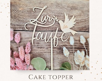 Personalized cake topper for christening / CT-012
