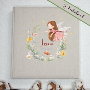 Album fotografico personalizzato Fata dei fiori/Album fotografico libro di lino/Album per bambini/Album dei ricordi/Album fotografico per ragazzi/e/FA-014