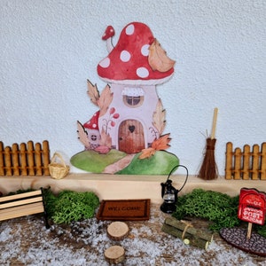 Gnome house No.5 with ladder/Christmas elf/Christmas gnome/Imp/tooth fairy