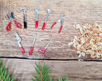 Set di utensili da artigiano in miniatura per accessori elfici / W-141