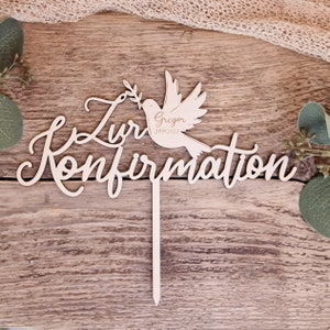 Cake topper personalized for confirmation Topper mit Daten