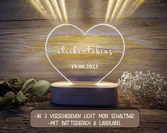 Personalized wedding gift LED motif name/night lamp/night light