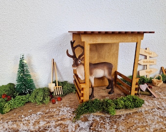 Diablotin miniature stable de renne