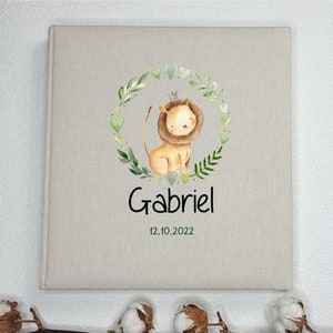 Album fotografico personalizzato Re Leone/Album fotografico libro di lino/Album per bambini/Album dei ricordi/Album fotografico per ragazzi/e/FA-023
