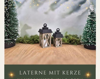 Lanterne miniature avec bougie/ W-163