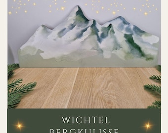 Décor de montagne gnome | Décoration hivernale pour paysages gnomes / W-004