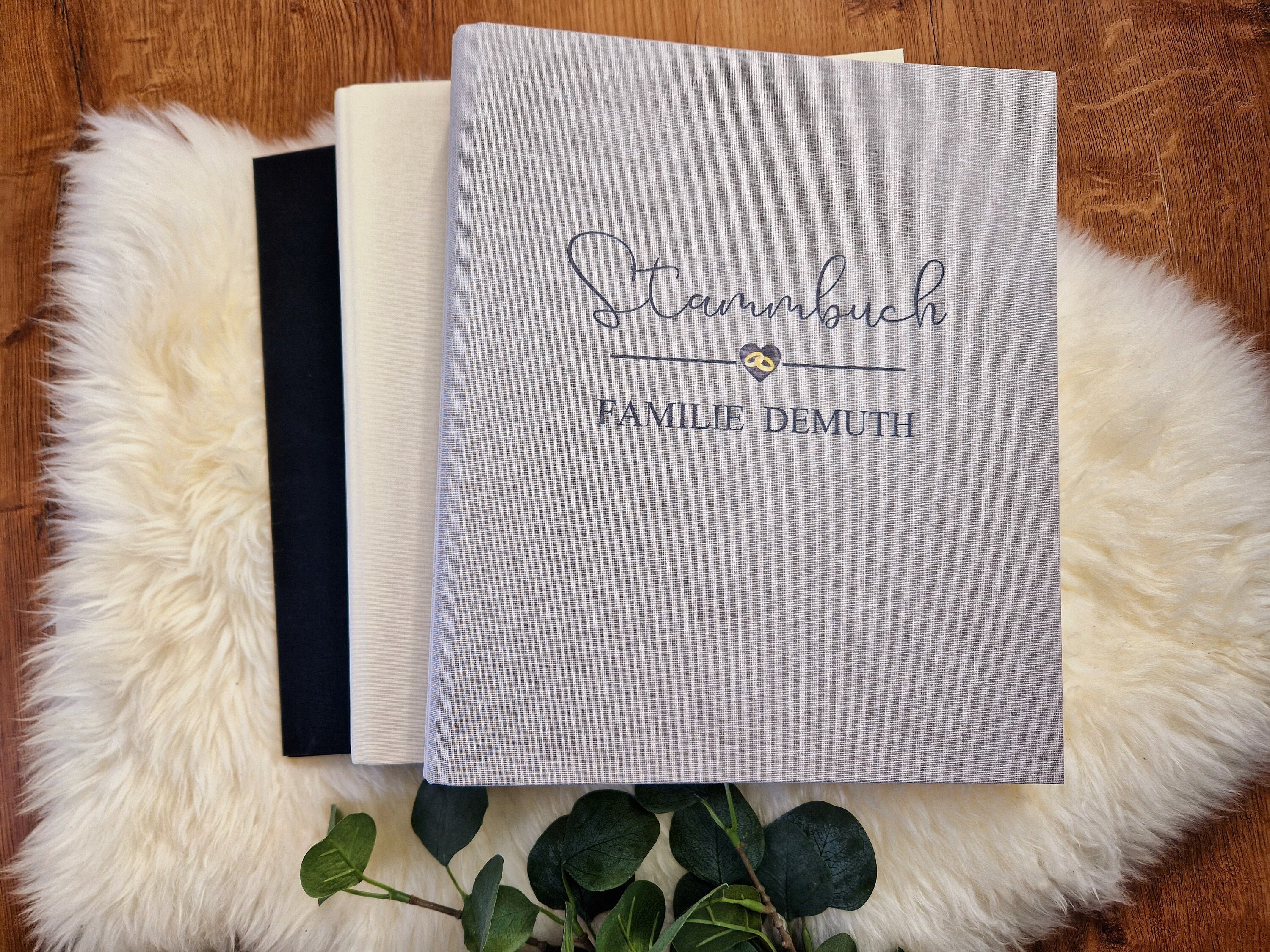 personalized family book/ document folder/ linen folder / HA-005