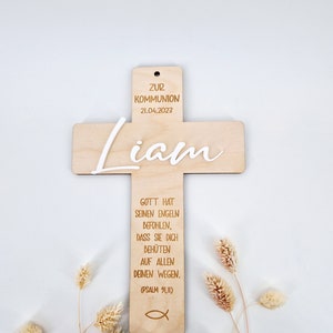 Personalized wooden cross/baptism gift/communion gift/godfather gift image 3