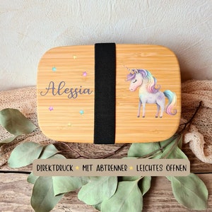Frühstücksdose Personalisiert  Edelstahl Motiv Einhorn / BD-020