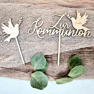 Cake Topper zur Kommunion personalisiert Bild 4