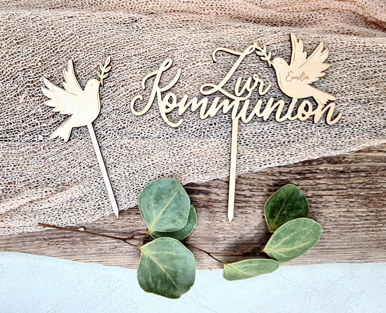 Cake Topper zur Kommunion personalisiert Bild 4