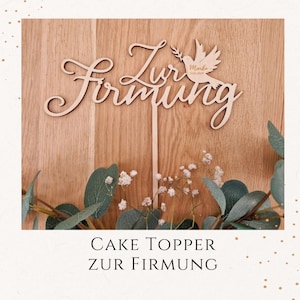 Personalisierter Cake Topper zur Firmung / CT-019