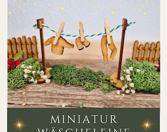 Wichtelzubehör Wäscheleine Miniatur / W-007