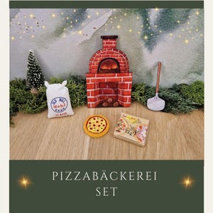 Pizza Mini-Kreativ-Set Für Wichteltüren - Bastelset Mit Clay, Holz & Stoff Für Weihnachtsdeko