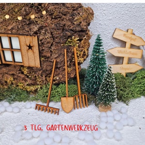 Garden tool gnome accessories miniature / gnome prank / W-058