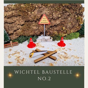 Kabouter bouwplaats nr.2 / miniatuur / kabouter aankomst / W-035