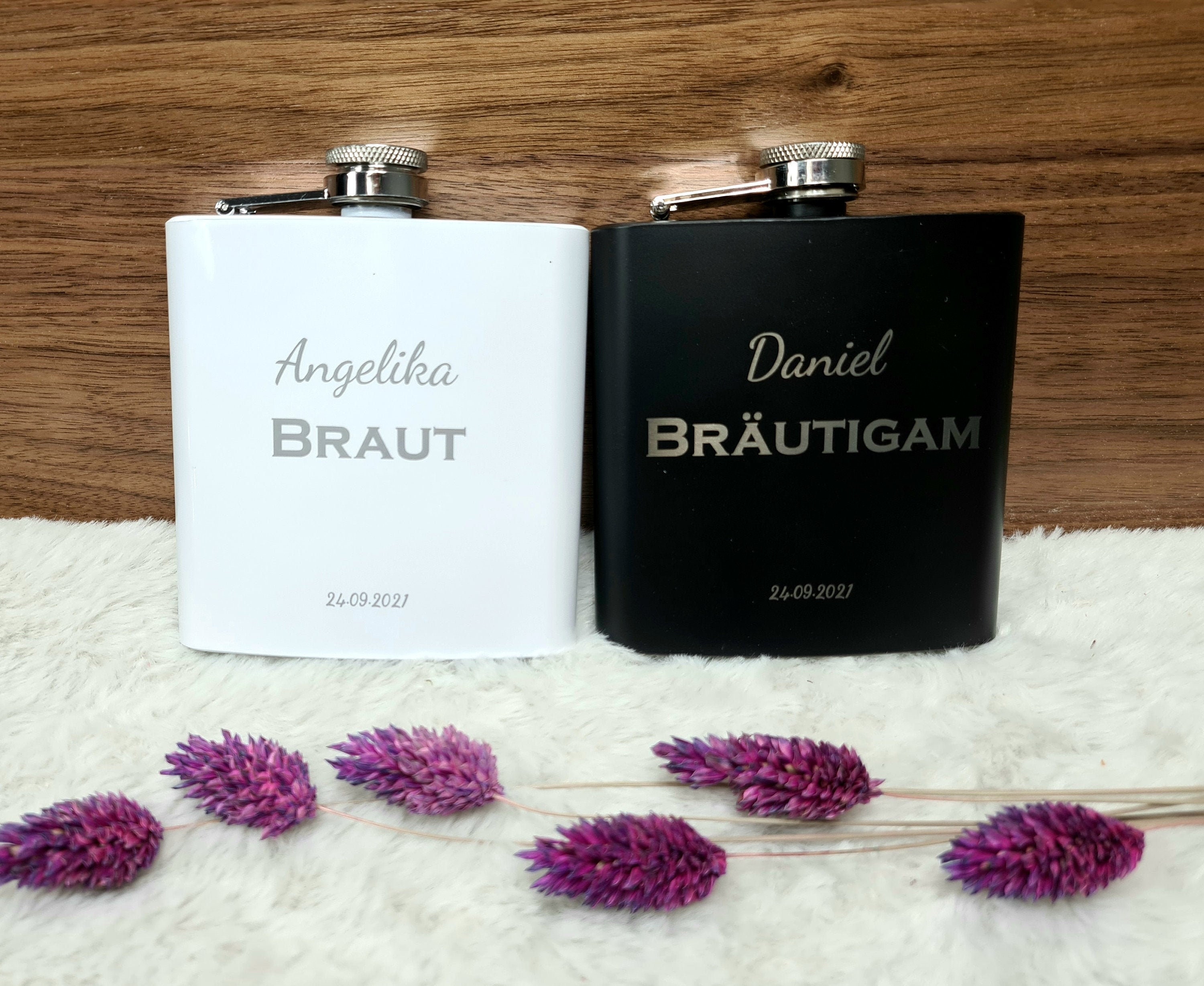 Flachmann Set Braut und Bräutigam Flachmann zum Etsy