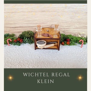 Wichtel Regal klein/ Wichtelzubehör Miniatur/ Wichtel Möbel / W-028
