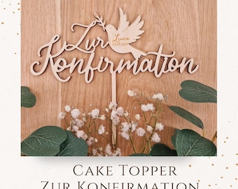 Cake Topper zur Konfirmation personalisiert / CT-013