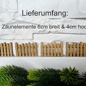 Wichtelzaun 4teilig/ Wichtelzubehör/ Miniaturen/ Mini Zaun / W-029