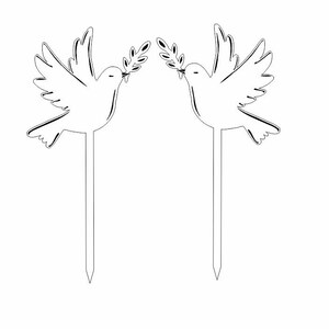 Cake topper personnalisé pour confirmation nur 2 Tauben