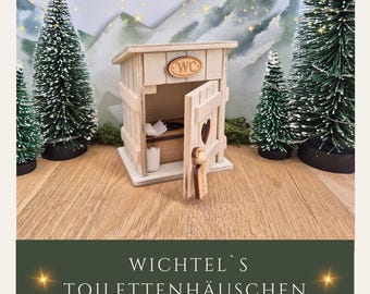 Maison de toilette miniature – l’accessoire parfait pour votre monde de gnomes / W-161