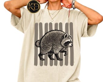 Jimothy Raccoon Stripe Shirt, Funny Trash Panda Tee, Comfort Colors Vintage Wildlife T-Shirt, Retro Striped Animal Shirt, Raccoon Lover Gift