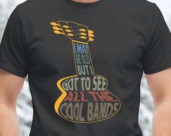 Funny Music Lover T-Shirt, Retro Rock Design, Retirement Gift
