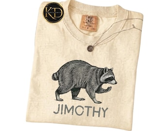 Funny Jimothy Raccoon Comfort Colors Shirt Cute Woodland Animal Shirt Viral Jimothy Vintage Graphic Gift for Nature Lovers