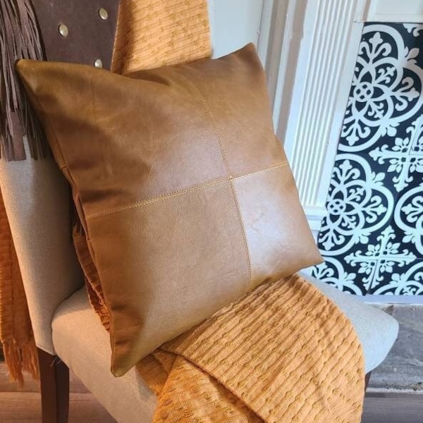 Leather Pillow Etsy
