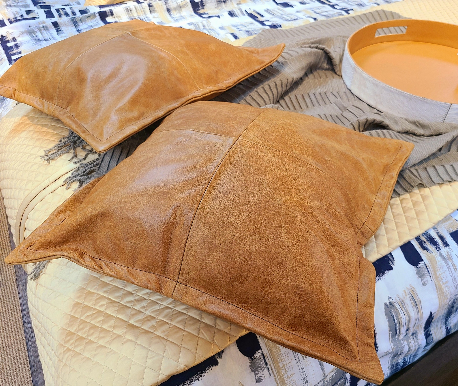 100 Leather Throw Pillow Cover Decorative Leather Pillow Etsy