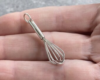 Sterling Silver Whisk Pendant Necklace, Jewelry for Baker Pastry Chef, Pastry Chef Graduation Gift, Chef BIrthday, Cooking Jewellery
