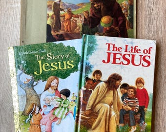 Vintage Jesus Children's Books Lot: Christian Stories